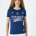 Textured Jersey Top - Navy